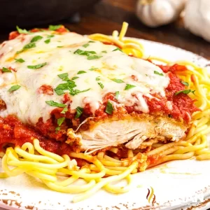 chicken parmesan close up